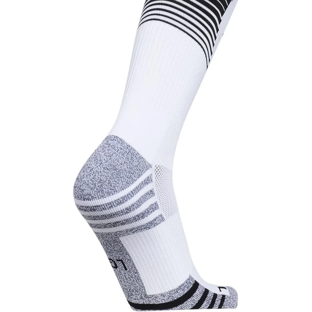 Adidas Team‎ Speed 3 Soccer Socks 2-Pack White/Black Size M Over the Calf NWT